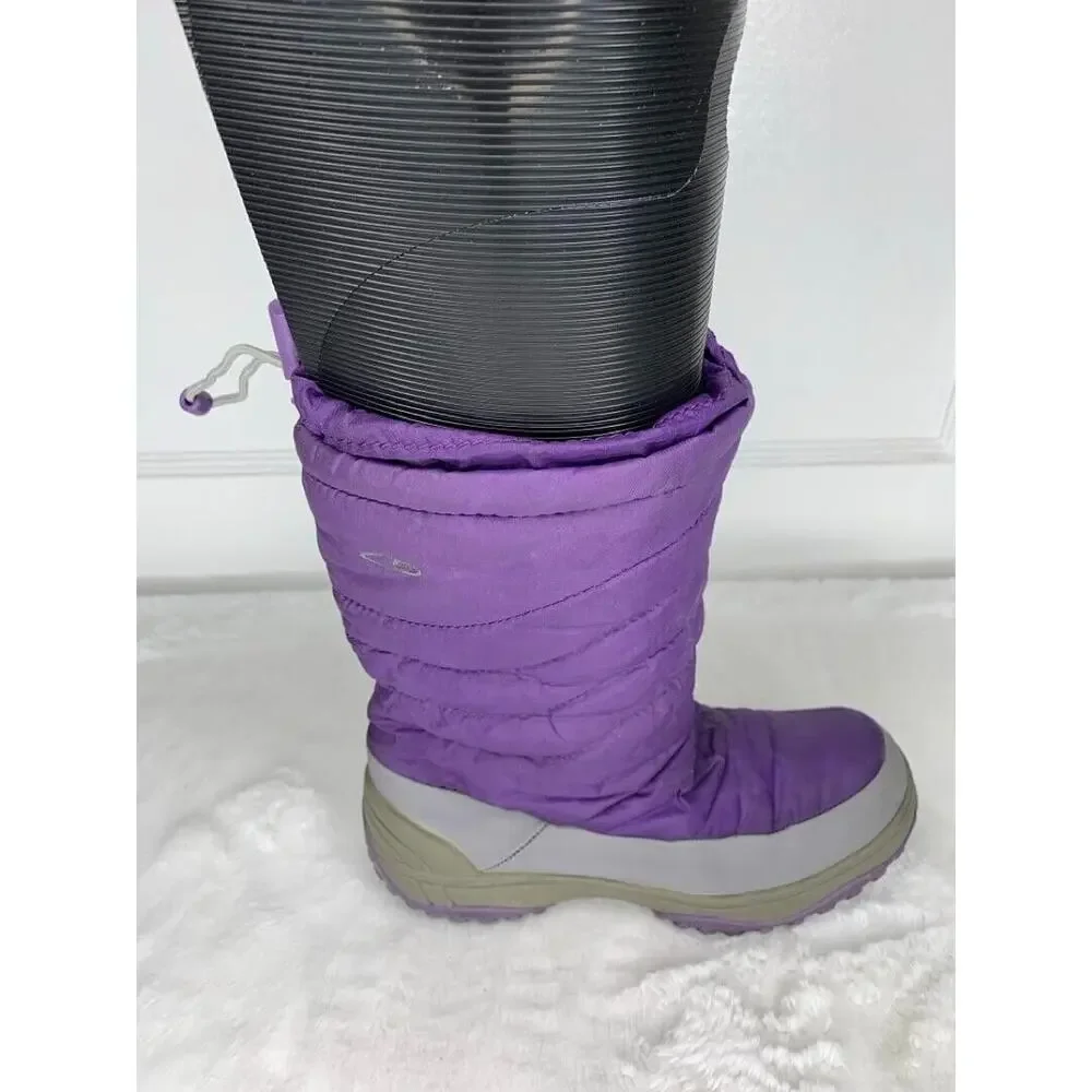 Girls Target Winter Snow Boots Purple Quilted Size 13